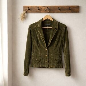 Olive Green Corduroy Women's Jacket